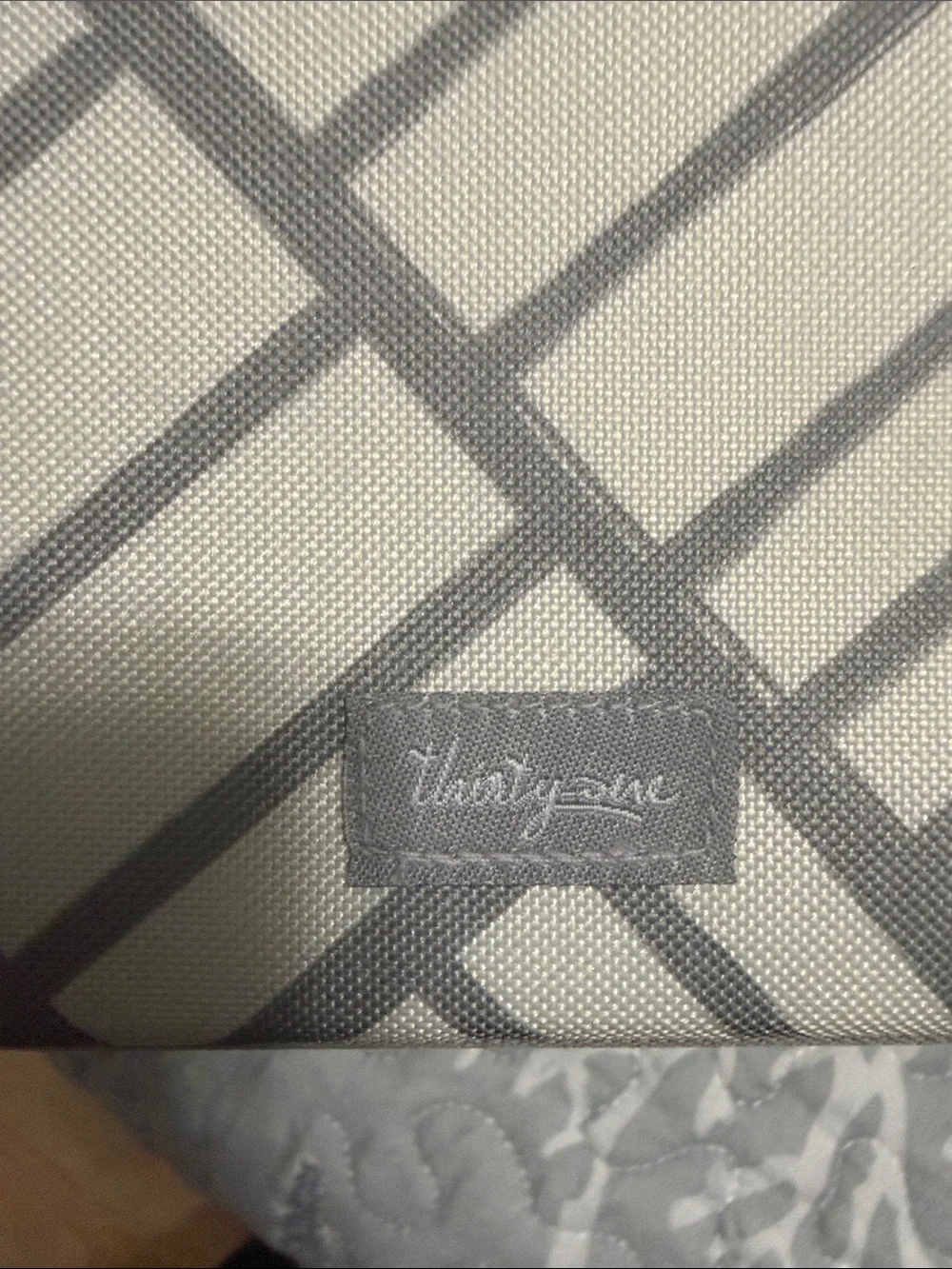 Thirty-one Gray and Cream Geometric Storage Bins - Home Accents